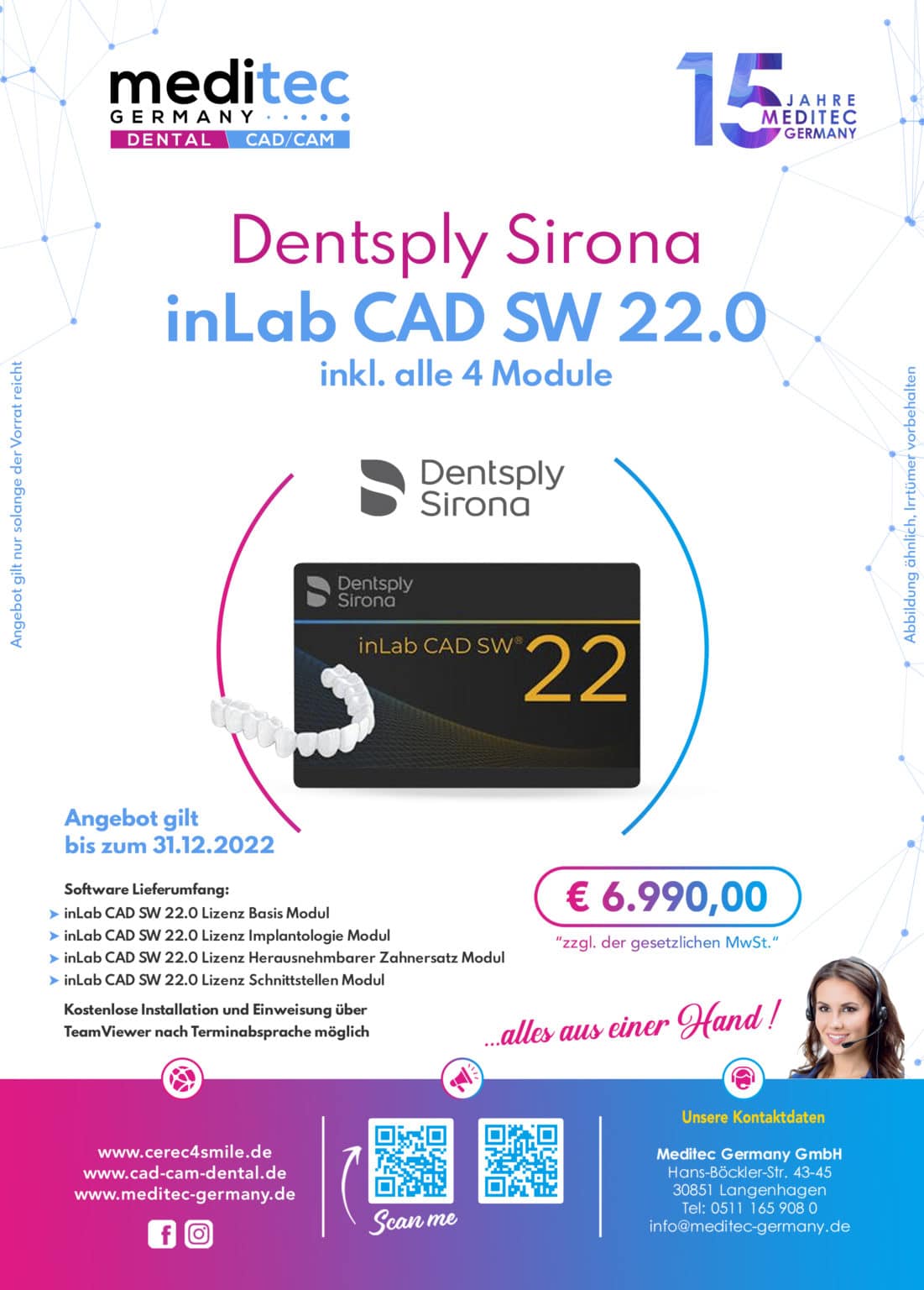 Dentsply Sirona inLab CAD SW 22.0 - CAD-CAM Dental